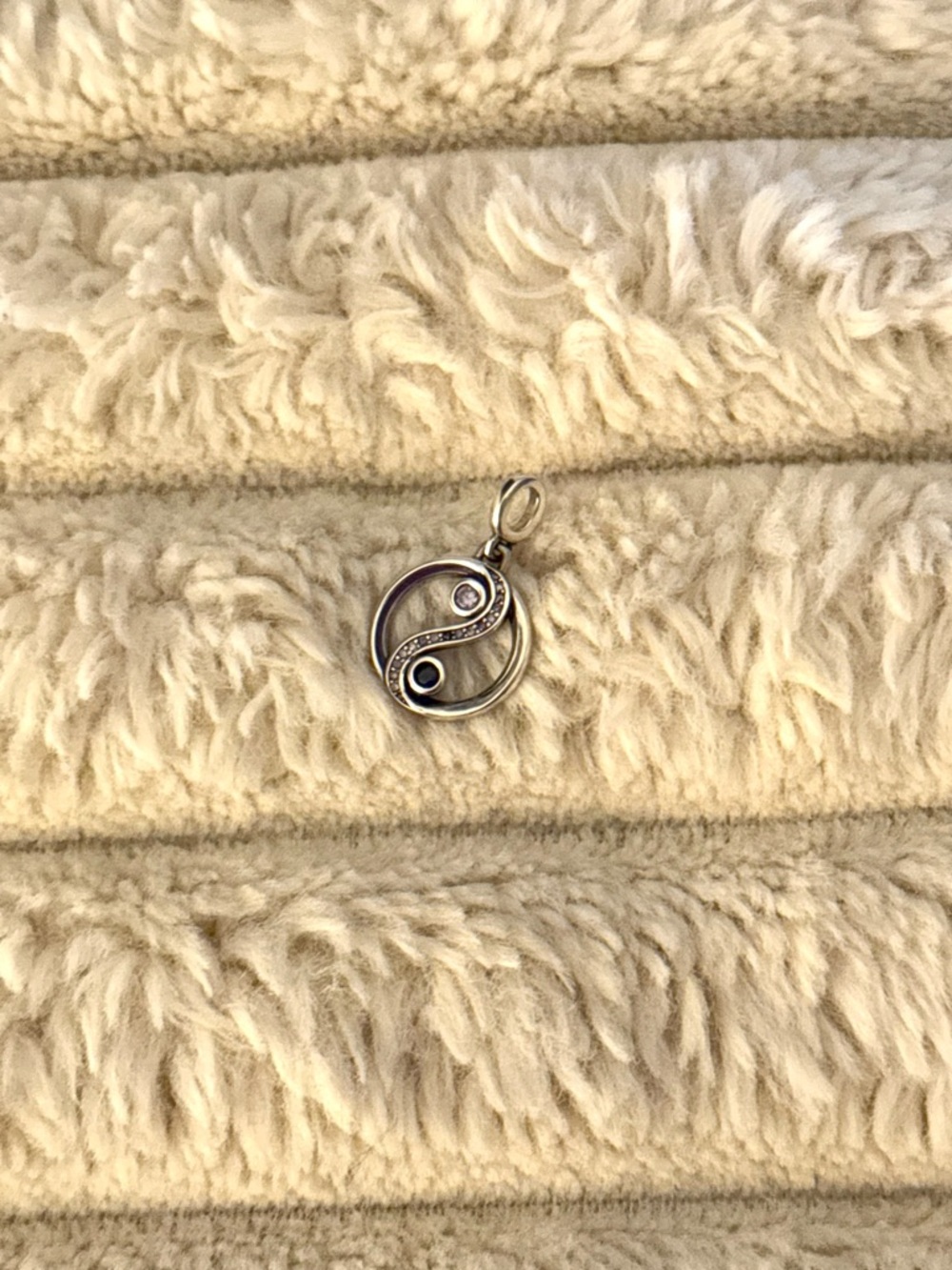 Pandora Yin Yang Silver Crystal Pendant